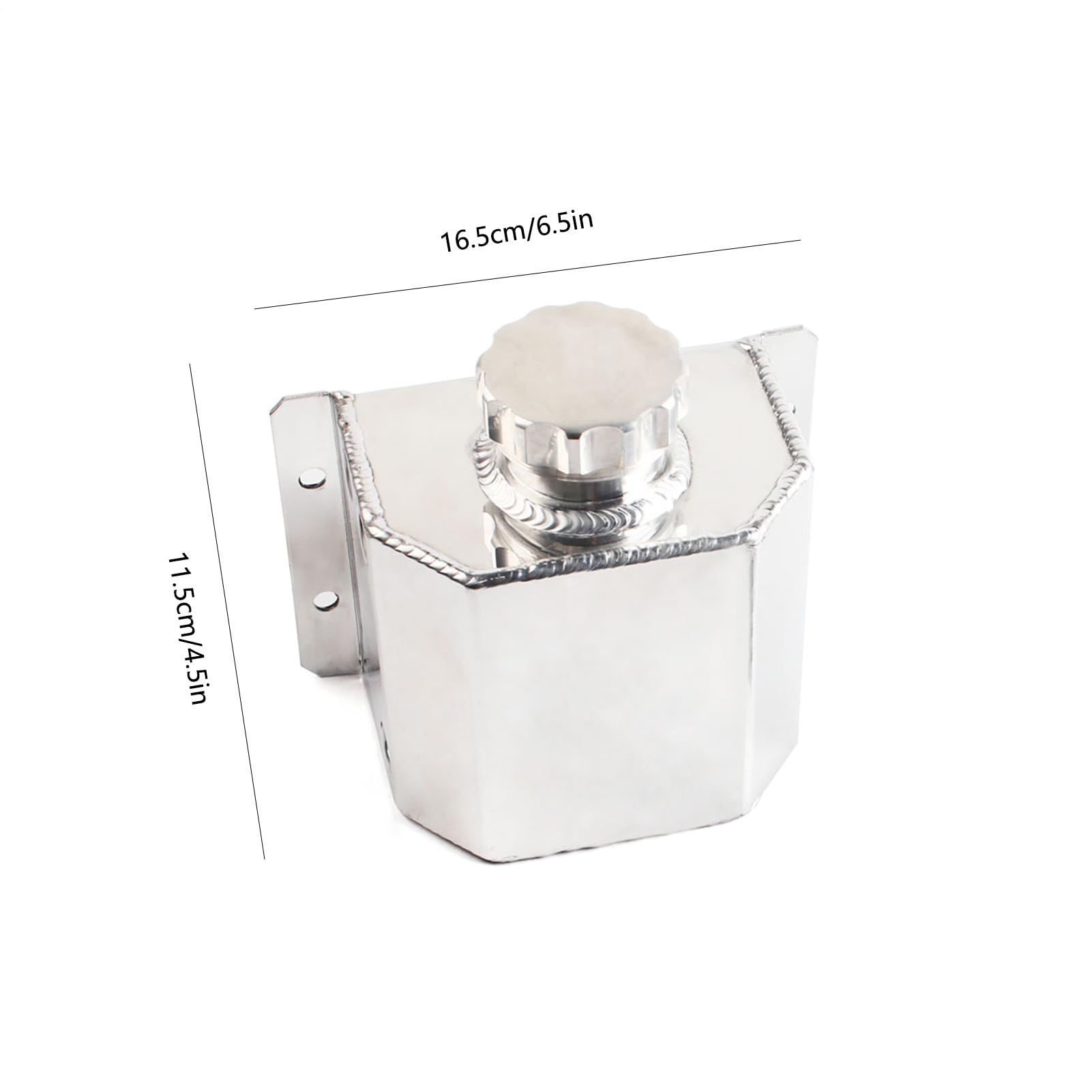 Réservoir de récupération de liquide de refroidissement – ​​Réservoir en aluminium 1 L 2 L, construction compacte et légère | Vase d'expansion longue durée résistant à la chaleur, pour voiture