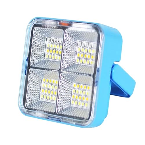 Projecteur solaire portable rechargeable IP66 bleu pour camping