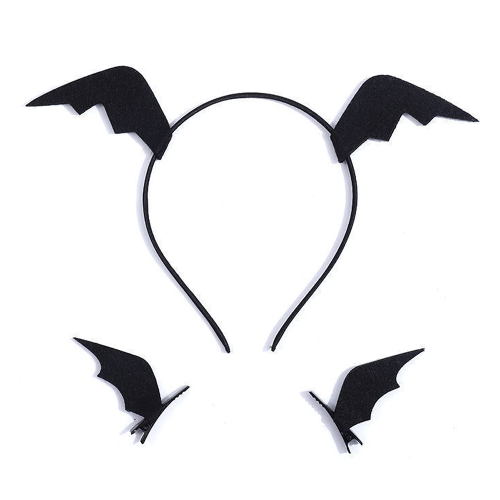Fentency Bat Devil Wing Headband Bat Hair Clips Set Slip Headpiece Photo Props Fancy Dress Halloween Cosplay Accessories