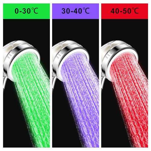 Cabezal de Regadera LED Beeveer GRE-Beeveer-158 2.5 Pulgadas Maneral Redondo Color Plateado con Filtro miniatura 3