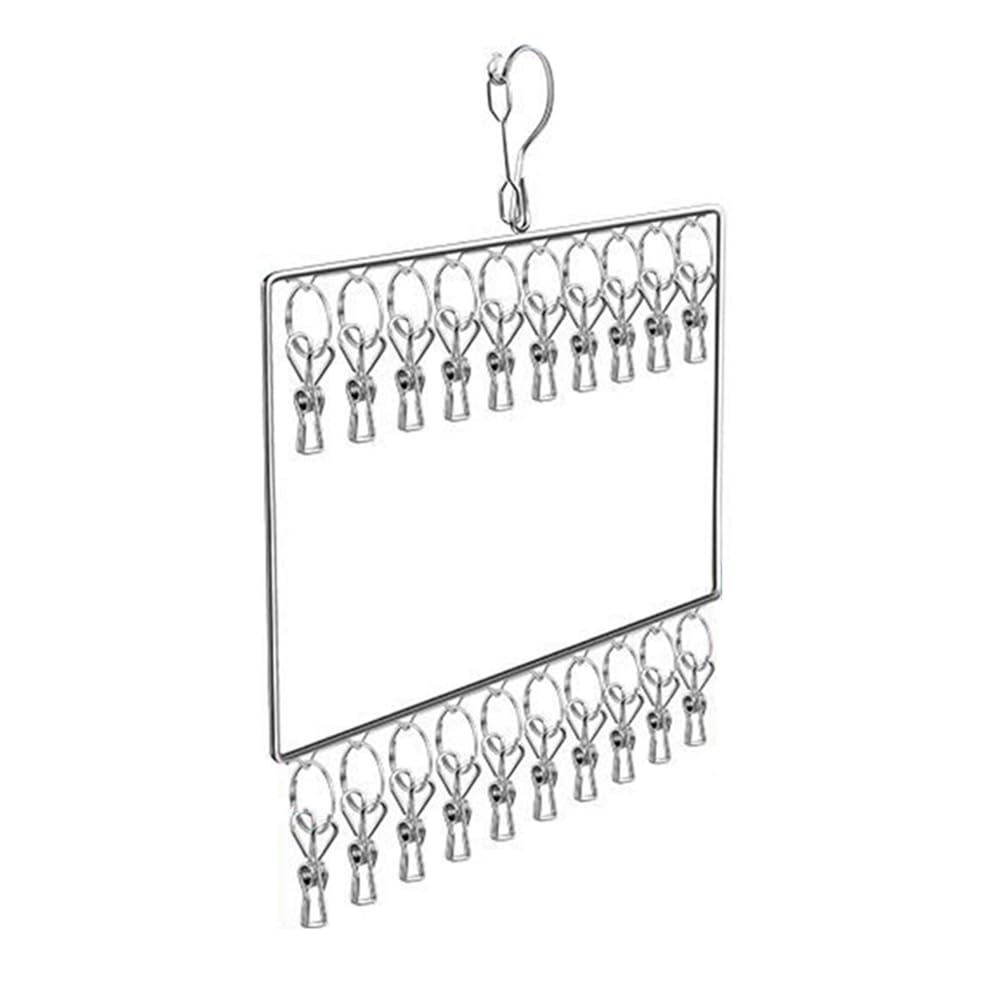 CTRLZS Stainless Steel Multi-Clip Hanger Space-Saving Hanger Sword Hanger, Multi-Function Underwear Drymen