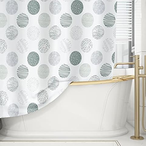 Cortina de Ducha DALINA Textil, Impermeable y Resistente al Moho Cover