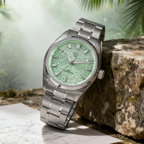 Image of watchdives WD0003C Elementum Original Design Men Watch VH31 Sweep Second Quartz Watch 36mm Sapphire Crystal Luxury Wristwatch 100m Waterproof Stainless Steel