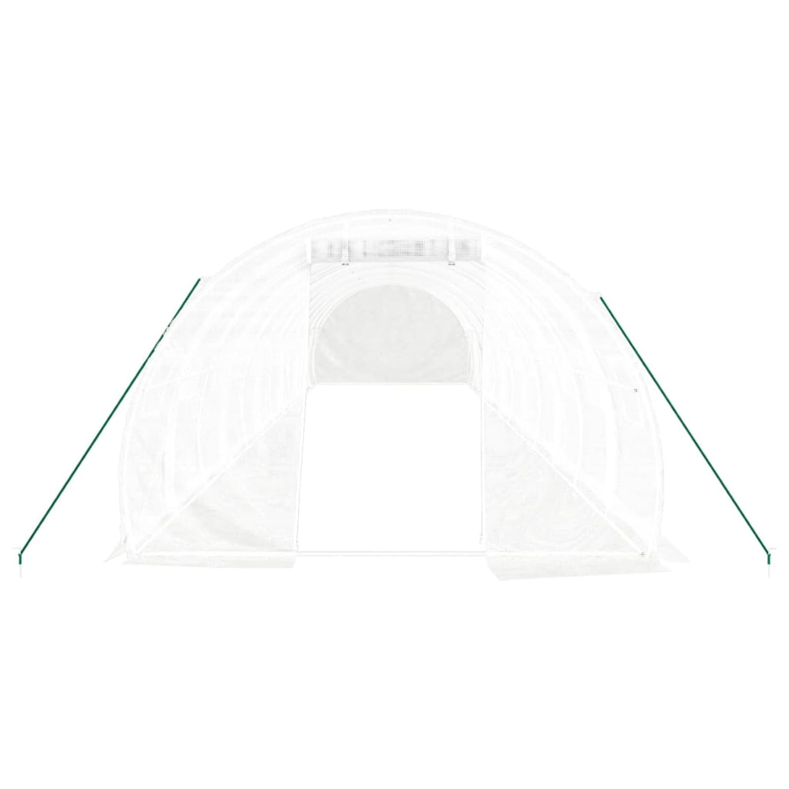 SECOLI Szklarnia foliowa, odporna na warunki zimowe, tunel foliowy, szklarnia ze stalową ramą, biała, 36 m², 12 x 3 x 2 m, szklarnia tunelowa, szklarnia, zimowa, odporna na mróz