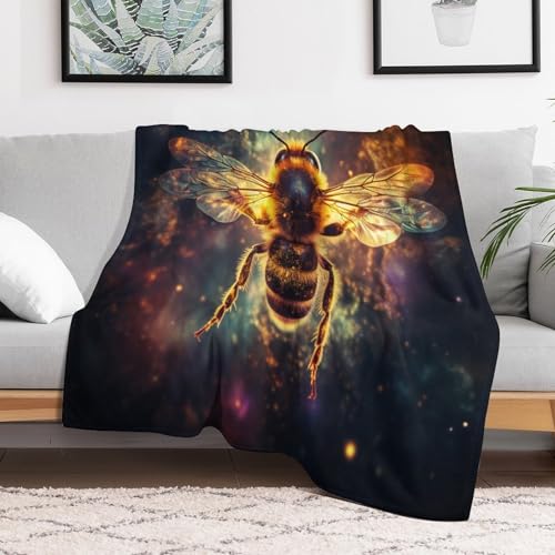 Couverture polaire abeille en flanelle de lit douce et premium