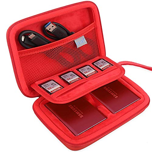 Samsung T5 Case, Lacdo 2-in-1 Hard Travel Case for Samsung T5 T3 Portable