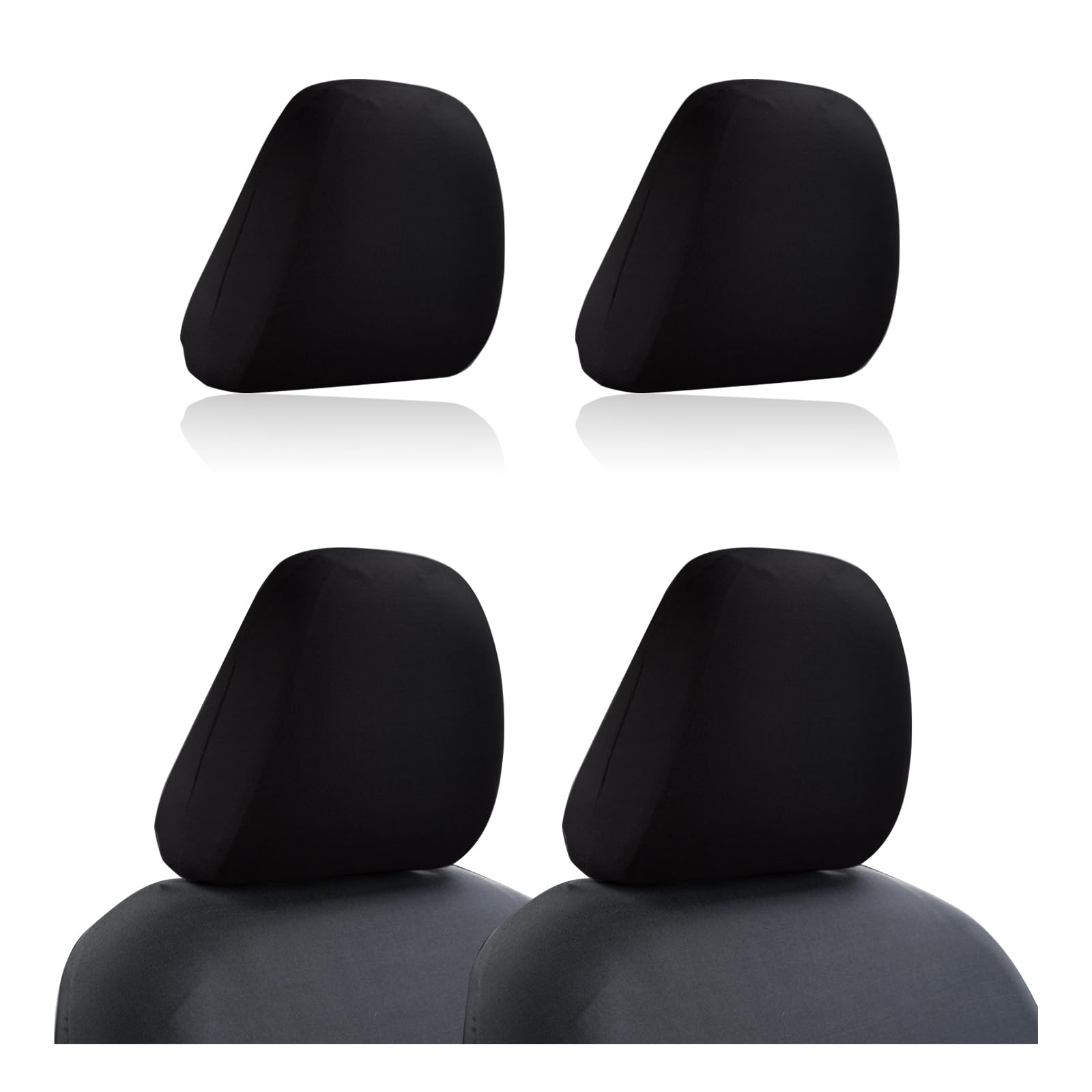 Kewucn 2 PCS Car Seat Head Rest Covers, Protective Fabric Design Auto Headrest Decoration Covers, Soft Head Rest Cover Protector, Universal Vehicle