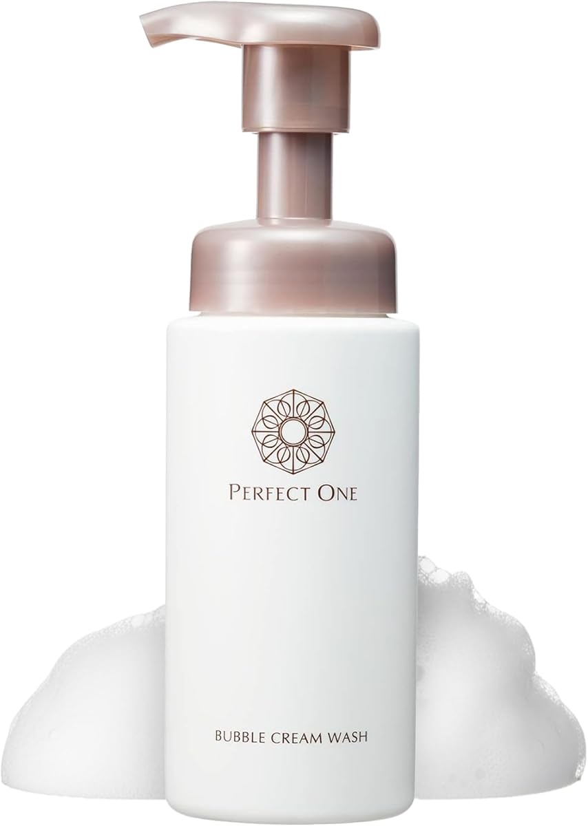 PERFECT ONE Bubble Cream Face Wash, Gentle Foaming Cleanser, 7.1 fl oz | Japanese Skincare with Ultra-Fine Microbubbles, Removes Makeup While Cleansing, Gentle for All Skin Types