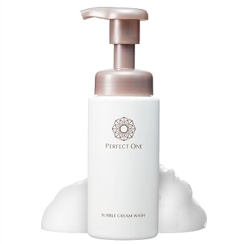 PERFECT ONE Bubble Cream Face Wash, Gentle Foaming Facial Cleanser with Ultra-Fine Microbubbles, Hydrating Facewash and Makeup Remover, Gentle Formula for All Skin Types 7.01 fl oz