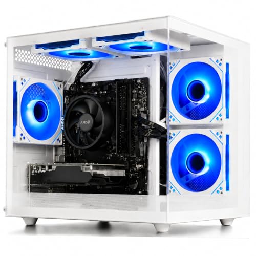 Image of Ryzen 5 4500 Desktop Computer | 16GB DDR4 RAM | 512GB NVMe SSD | RX 560 4GB Graphics | WiFi 6 | Fast Multi-Tasking PC for Home Office, Students, Light Gaming, Streaming