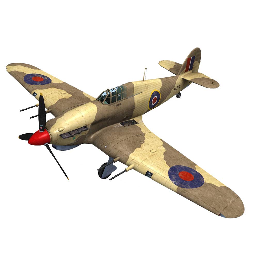 CMO Modellino di Aereo Livery Model Kits, RAF Hurricane MKII C Trop Fighter Plastica Modello in Scala 1:72, Giocattoli e Regali per Adulti, 5.4 X 6.7 Pollici