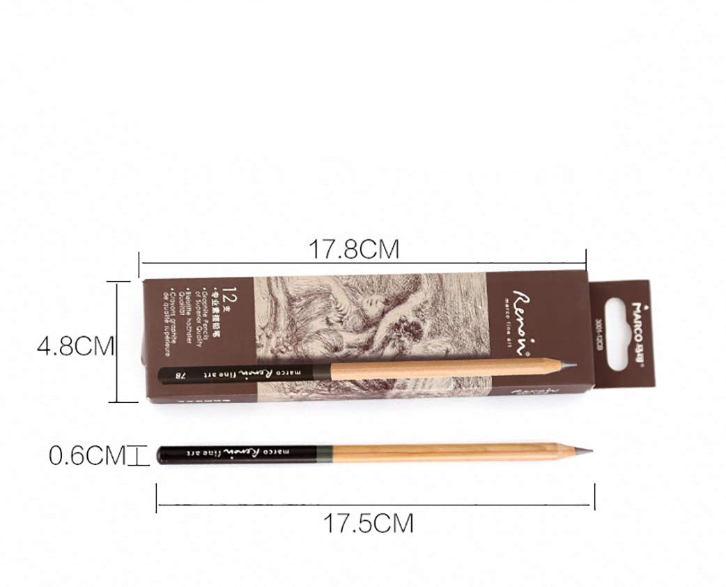 Bleistift, Zeichnen, Skizzieren, Kunstbedarf, 12 Stück, Künstlerniveau (2B)
