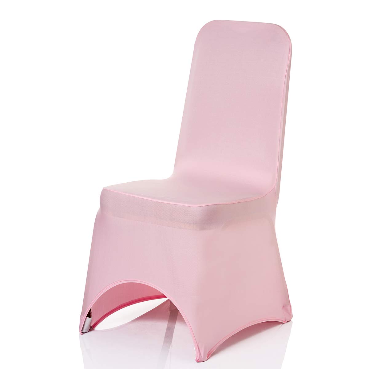 Trimming Shop Spandex Baby Pink Chair Cover Stretch Fabric Removable Washable Protective Slipcovers for Weddings Banquets Ceremony Hotel Dining Parties Decor, 8pcs