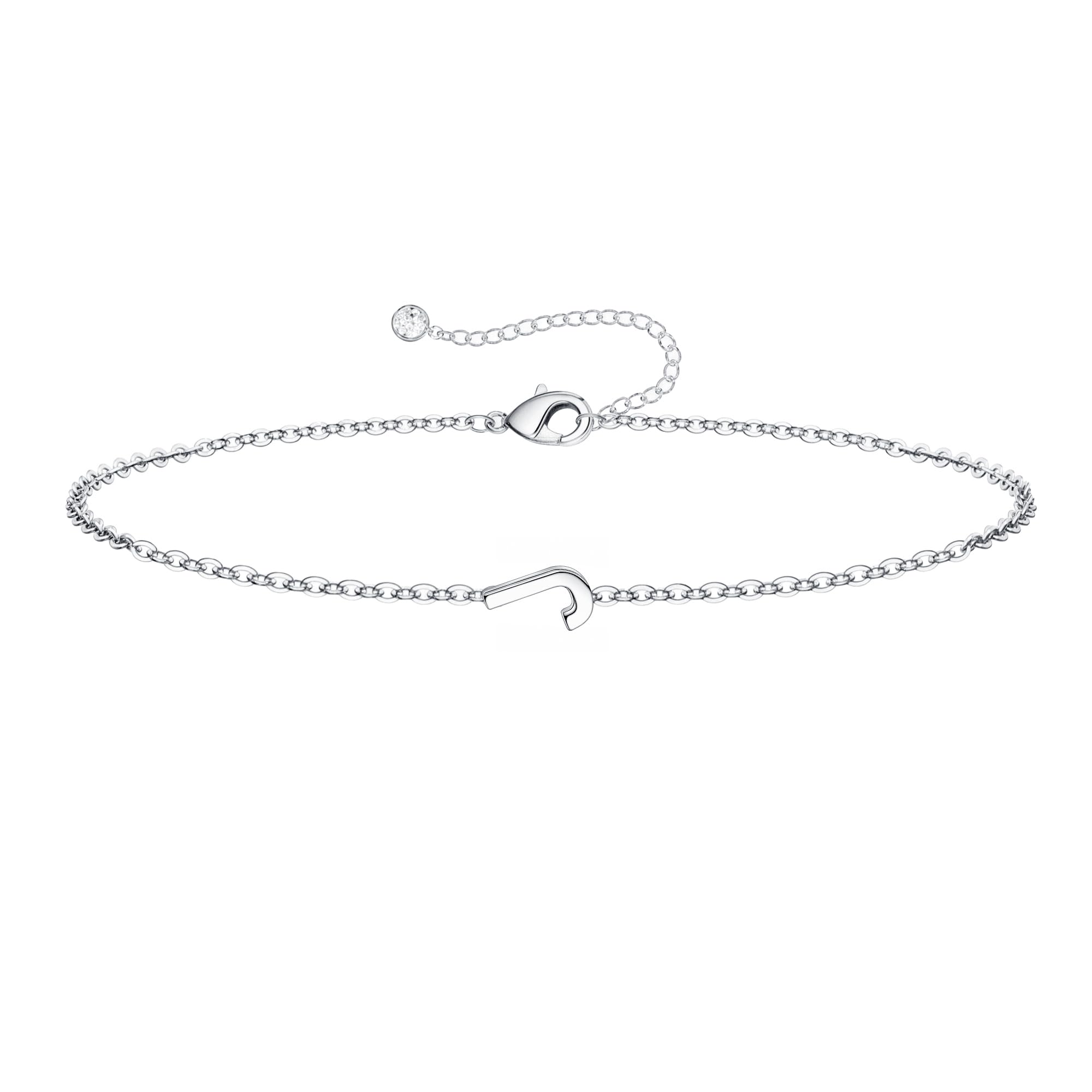 TINGN Gold Silber Armband für Mädchen Damen - 18K Gold/Weißgold Vergoldete Zierliche Dünne Armband mit Buchstaben Armbänder Personalisiert Trauzeugin Geburtstagsgeschenk für Frauen Teenager Mädchen