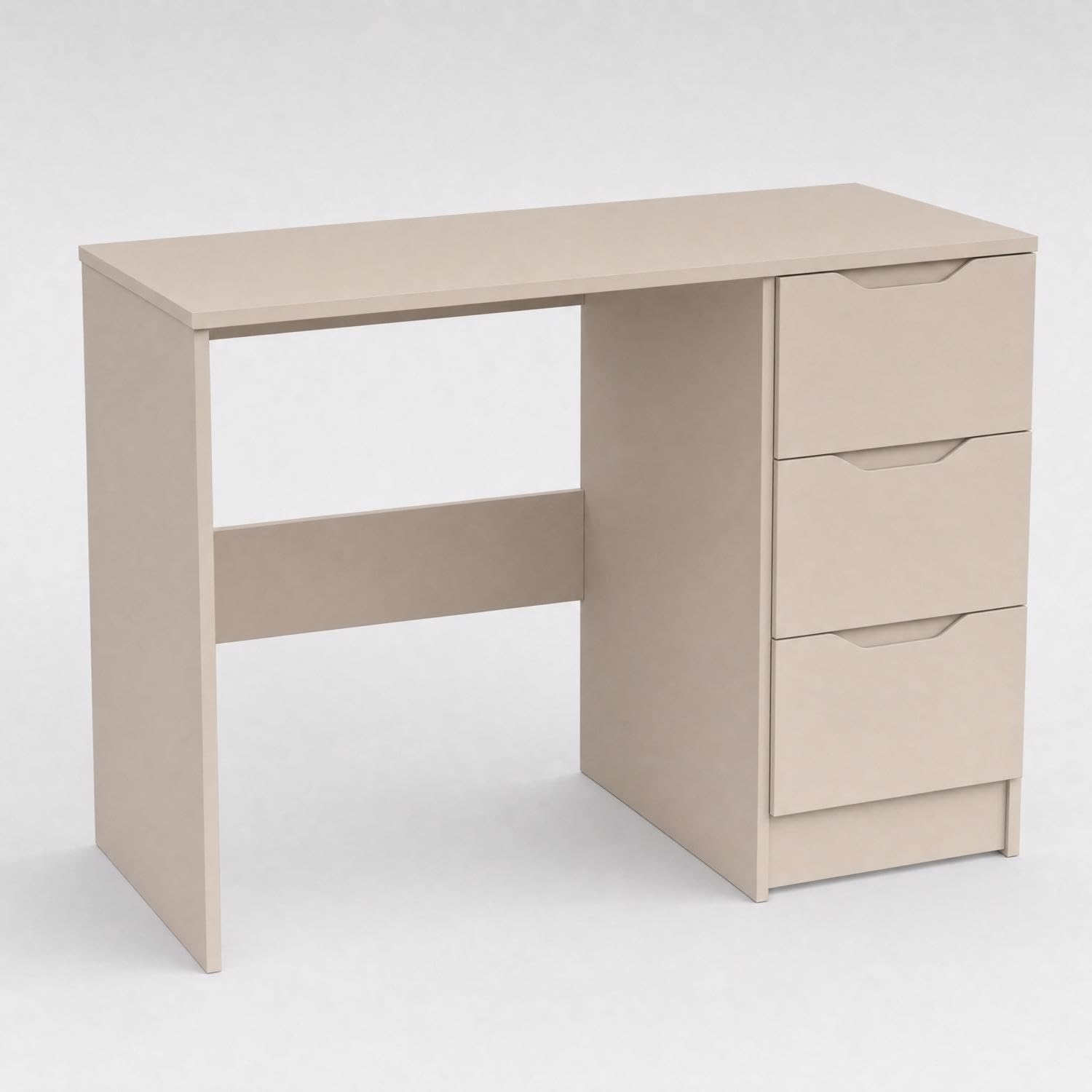 FWStyle Luno Putty 3 Drawer Dressing Table Desk Vanity Makeup Table 99cm