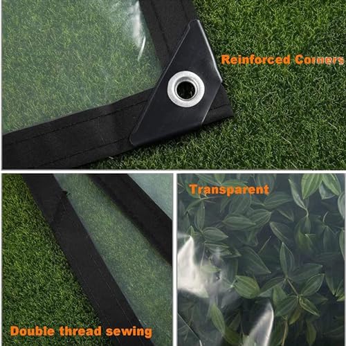 Lona impermeable transparente de 2.5x1m para paneles laterales de pérgola y cenadores 3