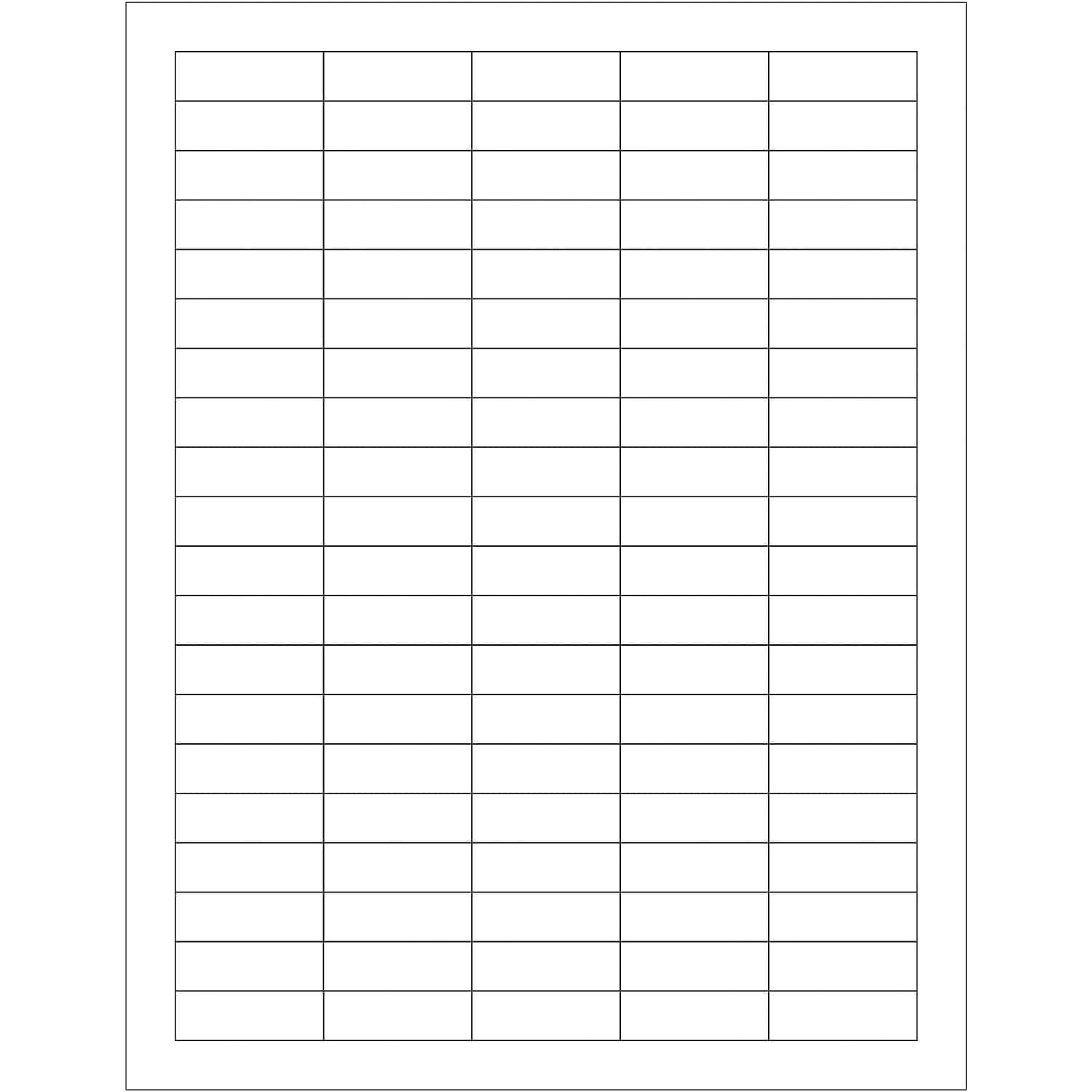 Tape Logic 1 1/2 x 1/2 White Rectangle Laser Labels