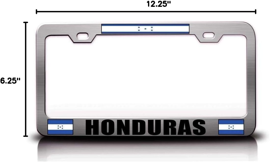 Honduras Flag Metal Car SUV Truck License Plate Frame Ch e64