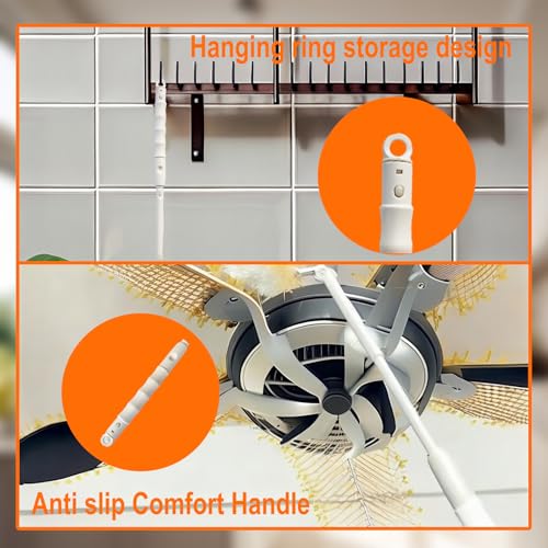 Image of Replacement Handles Compatible with Swiffer Duster Refill, Extended Handle, Adjustable Length Handle (2, White)