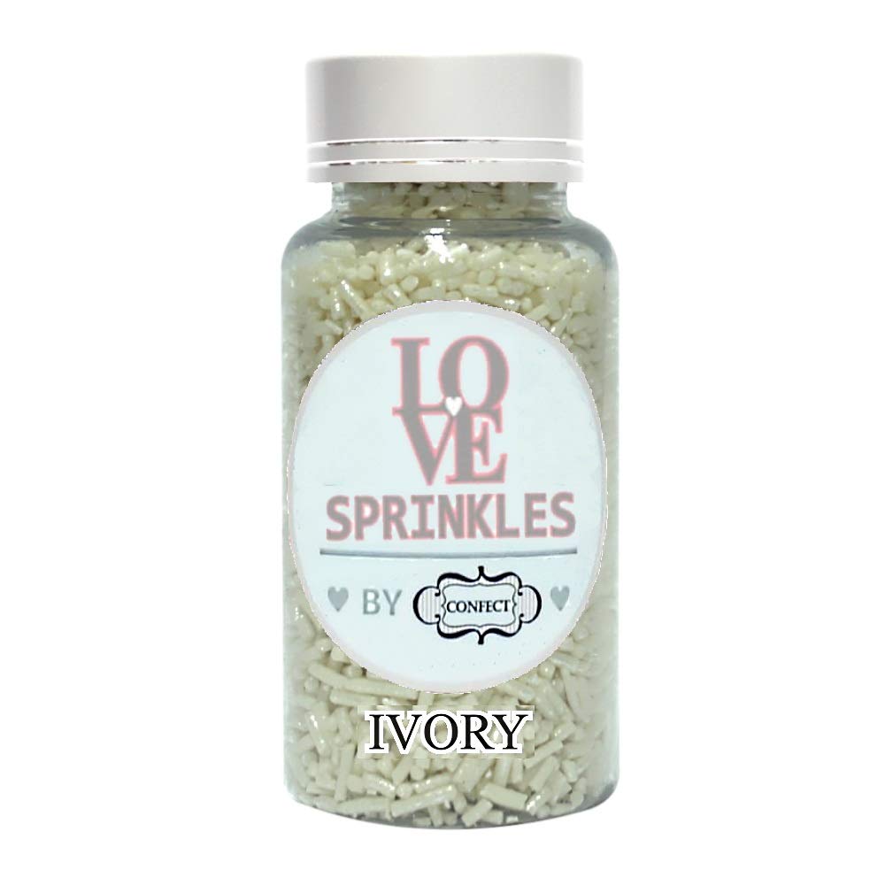 Confect Edible Ivory Vermicelli Sprinkles 90 GMS for Cake Cupcake Decor (B08XNYS38P) Amazon Price History, Amazon Price Tracker