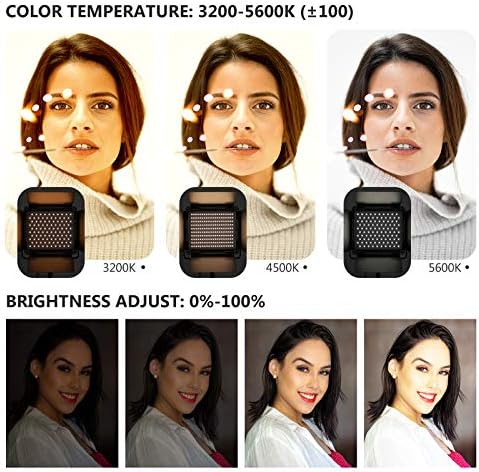 Neewer 2-Pack 2.4G LED Video Light with 2M Stand Bi-color 200 SMD CRI 96+/U-Bracket/Barndoor/LCD Display Video Lighting Kit for Studio Photography, Remote/Battery/Charger/Case Included