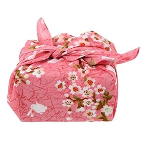 Niltracy Furoshiki Wickeltuch Rosa Kirschblüten 001
