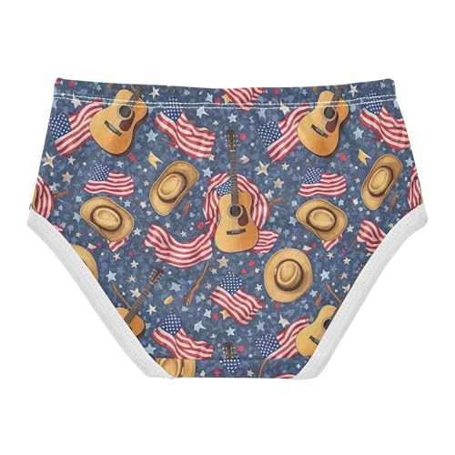Toddler Underwear Floral 2t Cotton Cute Panties Girl Fun Print Kids Briefs Undies Wooden Guitars USA America2