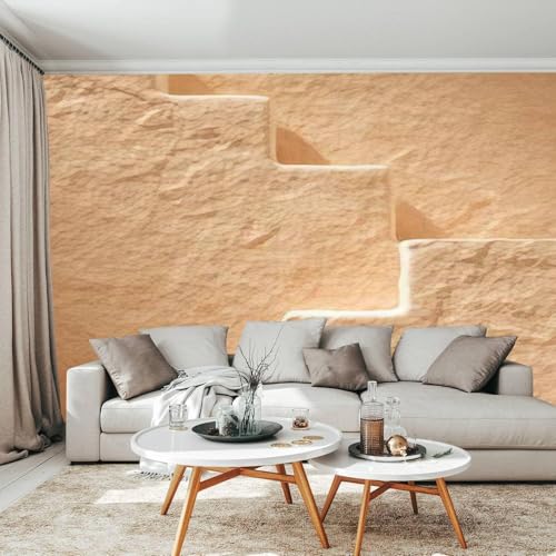 Sticker mural 3D grand format papier peint escalier pierre amovible - 3