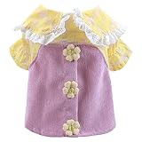 Dog Dresses for Small Dogs Girls Summer Puppy Denim Dresses Pet Dog Bowknot Princess Dress Cute Outf