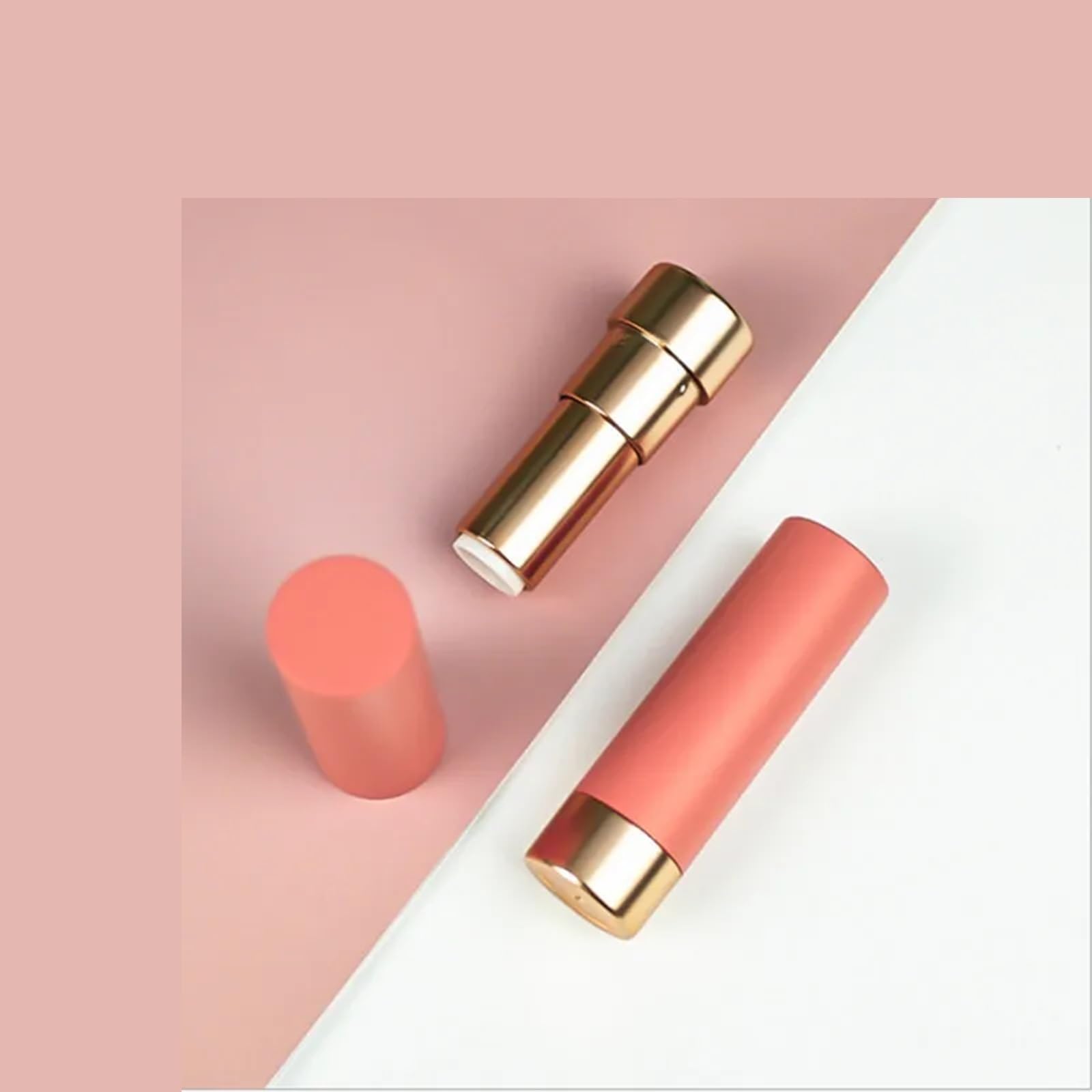 Tubos vacíos de lápiz labial, 10 botellas vacías de 12.1 mm, recipientes redondos de bálsamo labial, brillo de labios, cosméticos para pintalabios de bricolaje (50 unidades)
