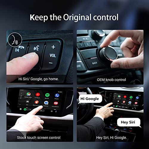 Ottocast Wireless Carplay Android Auto Adapter Built-In Youtube/Netflix - Support Tf Card 5Ghz Wifi Auto Connect No Delay For All Cars Model With Oem Wired Carplay #TOP5