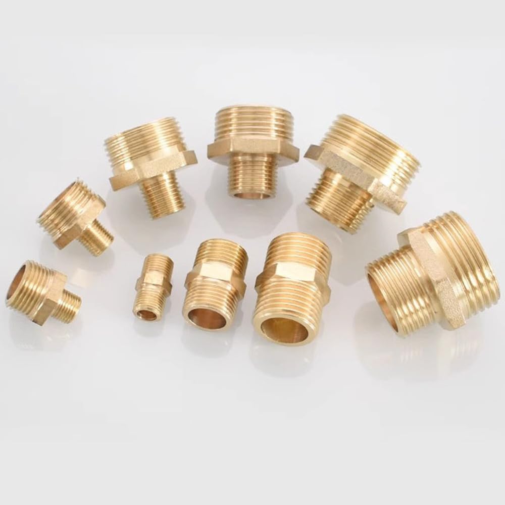 Raccordo esagonale in ottone per tubi da 1/8" 1/4" 3/8" 1/2" 3/4" 1" Adattatore con filettatura maschio BSP
