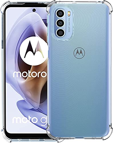 Image of Shockproof Bumper Ultra Clear Slim Anti-Slip Grip Soft Flexible Back Cover for Motorola Moto G31 / XT2173-3 (Transparent)
