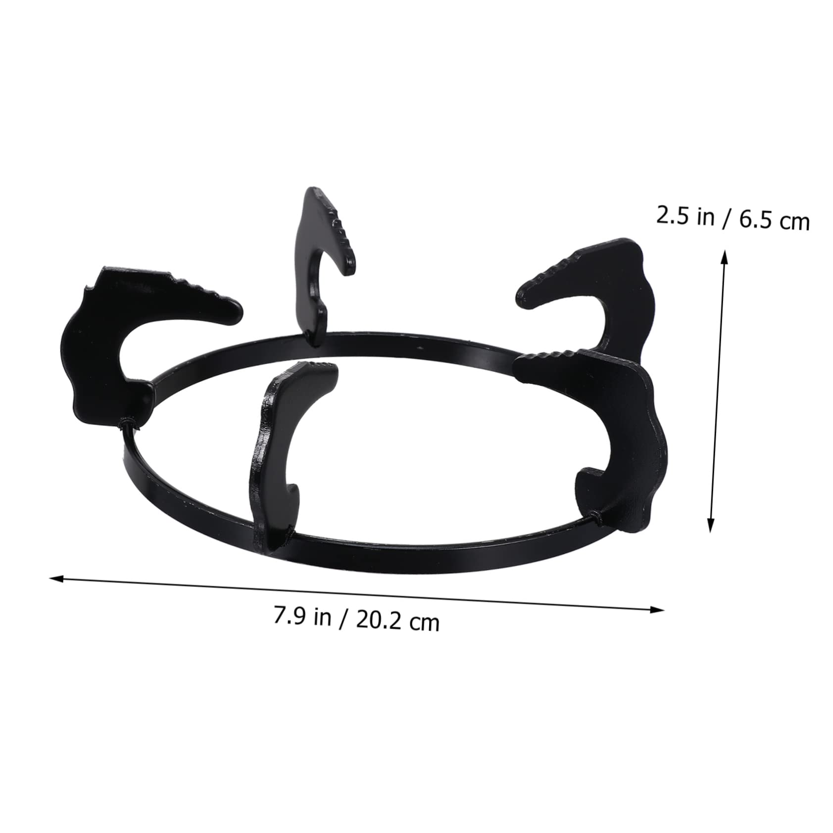 Gusseisen Pfannenhalter für Gasherd 20, 2cm, 2 Stück Schwarz | Herd Kochgeschirrring als Ersatz für Defekte Ablagen, Stabiler Aufsatz für Wok oder Topf, Einbau Ausführung
