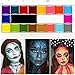 Face Paint,20 Colors Face Paint - Face Painting Kit,Oily Based Face Painting Kit for Kids Party with 10 Brushes 5 Sticker Stencils and Paint Tray, Body Paint for Kids and Adults Halloween Makeup