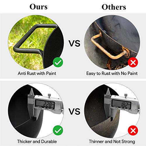 Outdoor Fire Bowl Wood Burning, Extra Large Round Fire Pit, Heavy Duty Metal Fireplace For Charcoal Burning, Cast Iron Rust Proof Stove,31Inch（80Cm） #TOP4