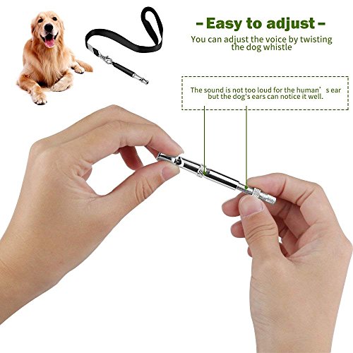 Muekday Dog Whistle,Dog Whistle To Stop Barking,Adjustable Ultrasonic Silent Dog Whistle,Recall Training,Dog Whistle Training To Stop Barking Control Devices For Dog,With Black Lanyard #TOP1