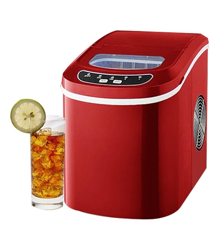 Máquina para hacer hielo para encimera, portátil, función de autolimpieza, 9 cubitos de hielo en 6 minutos, tanque de 2,2 L, máquina de hielo de bajo ruido para el hogar, cocina, oficina, bar, fiesta