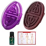 4 Stück Set Massagebürste Körper, Massage Bürste, Massagebürste für Muskelrelaxation und Ganzkörpersmassage, geeignet für Sportler, Büropersonal und Familien