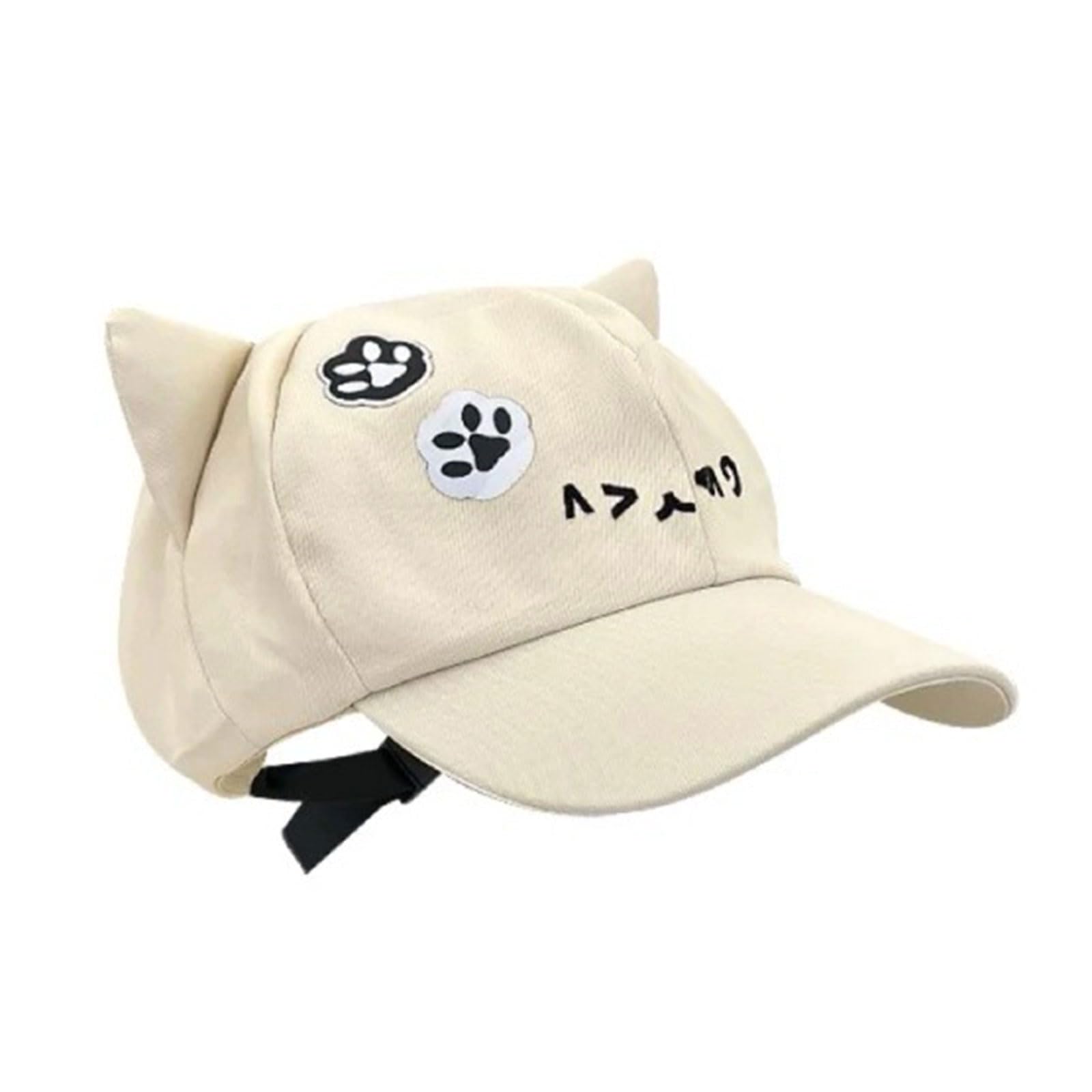 Elegante gorra de béisbol con orejas de gato en 3D, ajustable, diseño de anime, de algodón, resistente al sol, para mujeres y niñas, protección solar, todos a juego