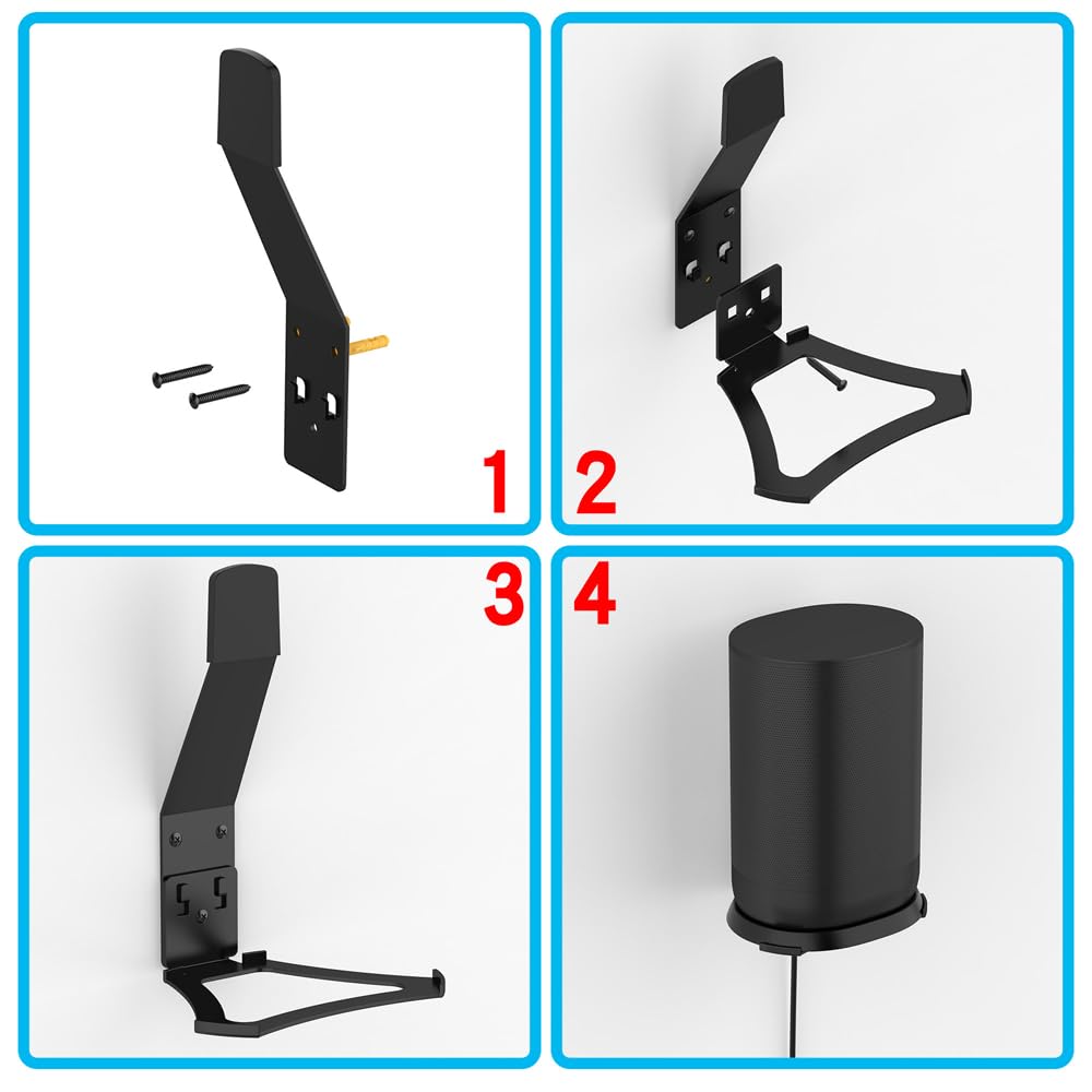 Supporto Da Parete Per Sonos Move - Staffa In MetalloSalignospazio Per Altoparlante, Accessorio - Foto 3