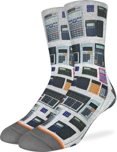 Good Luck Sock Men's Calculators Socks, Adult, Shoe Size 8-13