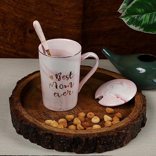 NYRWANA Coffee Mug, Gift Items for Women, Unique Present for Mom, Ceramic Mug, Cute Mugs, Mug with Spoon, Coasters and Gift Box (400ml-Ceramic) - Image 6