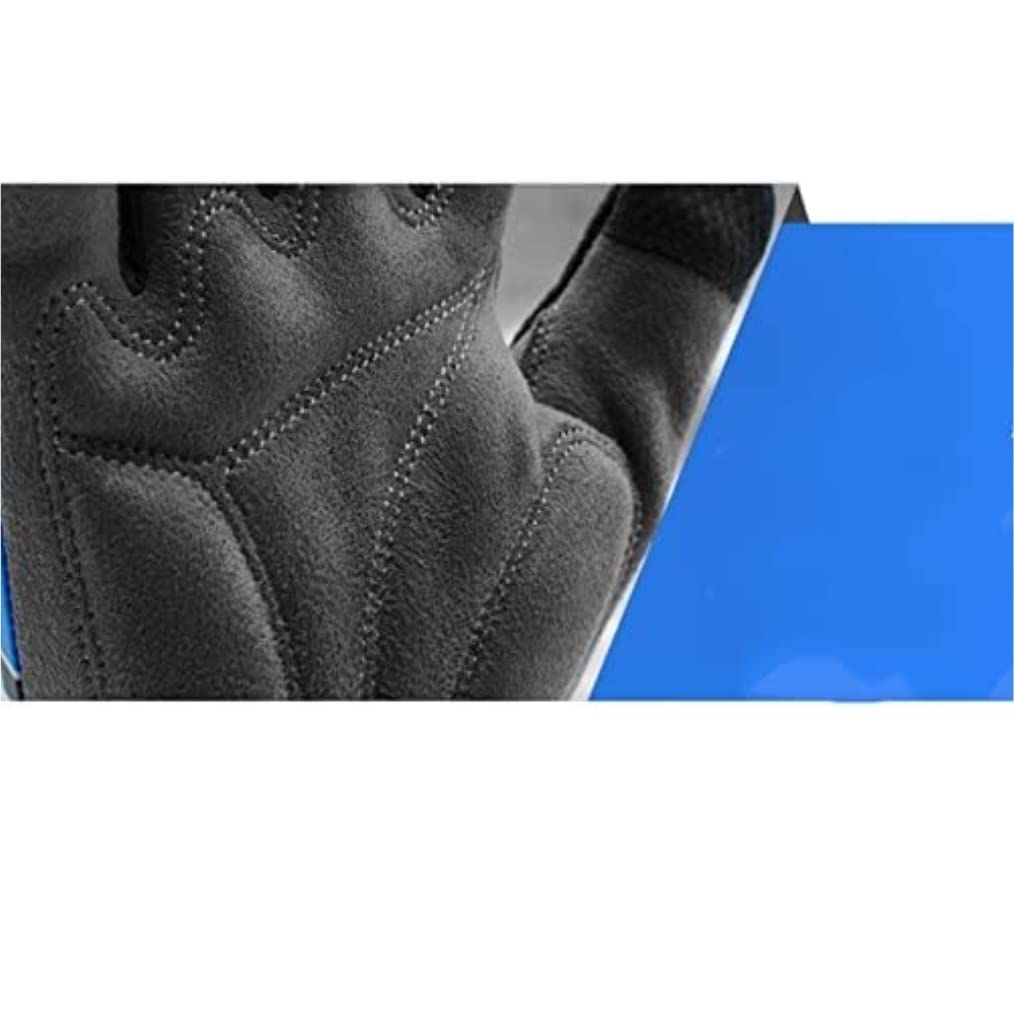 Guanti da Ciclismo Guanti da Bicicletta Guanti da Ciclismo A Dita Lunghe Guanti Sportivi da Esterno Elasticizzati per Touch Screen da Uomo Guanti da Bici (Blue : Blu, Size : M)