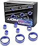 iJDMTOY 8pcs Sports Blue Anodized Aluminum AC Climate Controls, Air Vent & Audio Volume Switch Covers Decorations Compatible with 2022-up Gen11 Honda Civic