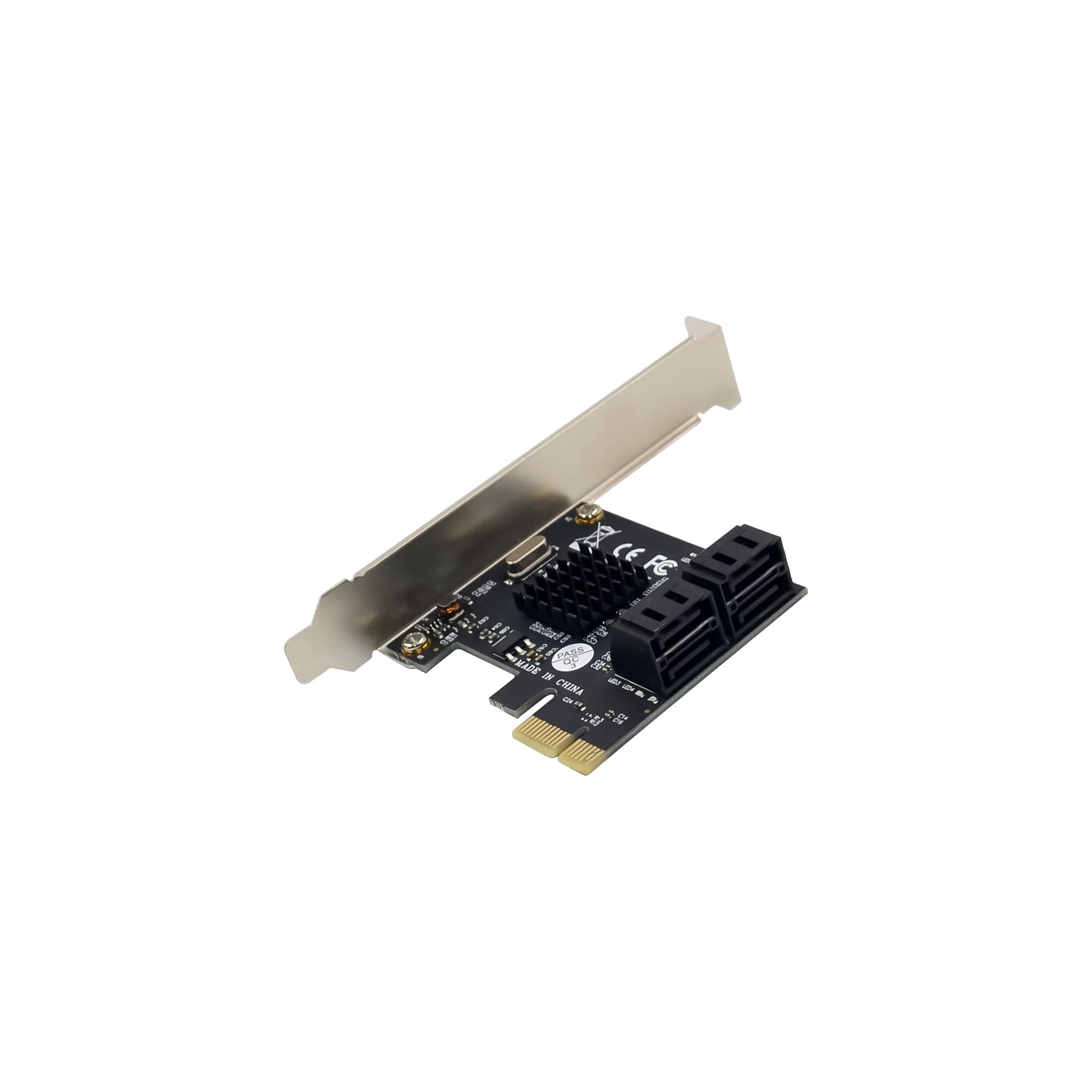 InLine PCIe Schnittstellenkarte, 4X SATA 6Gb/s, Hot Swap, NCQ, Marvell Chipsatz, für SSD und HDD Erweiterung, kompatibel mit PCIe x1-x16, 76617M