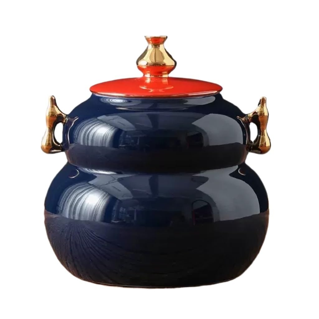 ByNGSDCC Ceramic Tea Jar, Gourd Canister,Bulk Sealing,Candy Containers Storage
