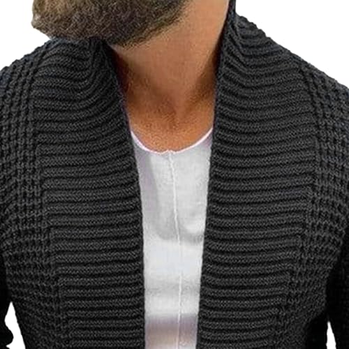 Mens Open Front Cardigan Sweaters Long Sleeve Slim Fit Casual Knit Outwear Solid Color Fashion Drape Cape Knitwear2