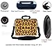 Meffort Inc 15.6 Inch Neoprene Laptop Bag – Water Resistant, Reinforced Zipper, Adjustable Shoulder Strap, Extra Side Pocket, Fits 15 to 15.6 Inch Laptops - Leopard Prints