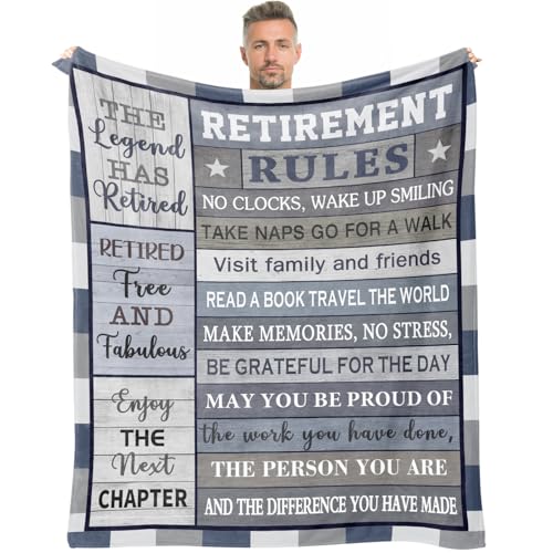 Kazdan Regalos de jubilación para hombres 2024, regalos de jubilación para hombres, manta de jubilación, regalos de jubilación para hombres, el mejor regalo de jubilación para compañeros de trabajo,